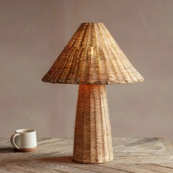 Graham & Green Rattan Table Lamp
