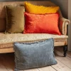 Graham & Green Rectangular Stonewashed Velvet Cushions