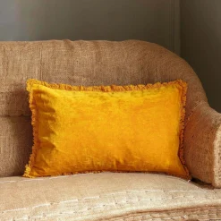 Graham & Green Rectangular Stonewashed Velvet Cushions
