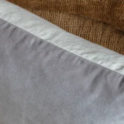 Graham & Green Rectangular Velvet and Linen Backed Cushions