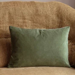 Graham & Green Rectangular Velvet and Linen Backed Cushions