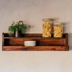 Graham & Green Recycled Wood Two Tier Shelf 80cm