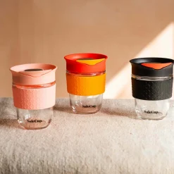 Graham & Green Red Glass Travel Mug