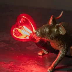 Graham & Green Red Heart LED E14 Mouse Lamp Bulb USB