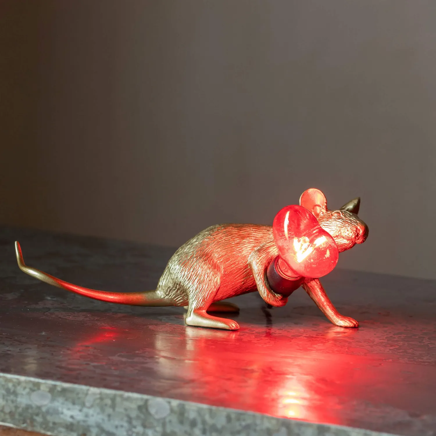 Graham & Green Red Heart LED E14 Mouse Lamp Bulb USB