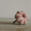 Graham & Green Red Painted Flower Knob