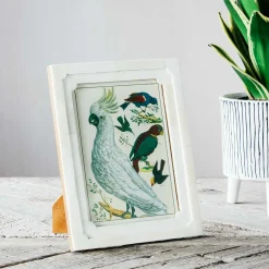 Graham & Green Relief White Bone Frame