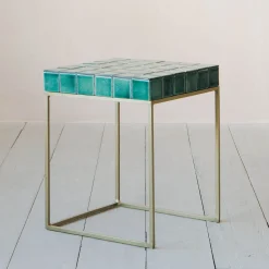 Graham & Green Rhia Green Tile Side Table