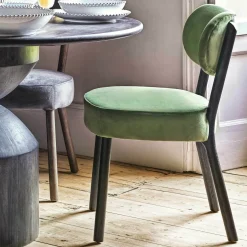 Graham & Green Rigby Moss Green Velvet Chair