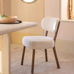 Graham & Green Rigby White Bouclé Chair