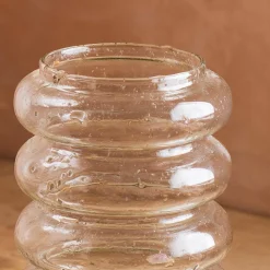 Graham & Green Ringed Speckled Glass Vase