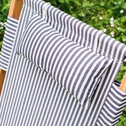 Graham & Green Riviera Navy Stripe Deck Chair
