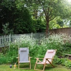 Graham & Green Riviera Navy Stripe Deck Chair