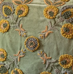 Graham & Green Romy Embroidered Velvet Square Cushion