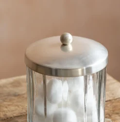 Graham & Green Rosalie Antique Silver Glass Storage Container