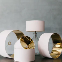 Graham & Green Rose Blush Cotton Lamp Shades