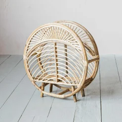 Graham & Green Round Cane Magazine Rack