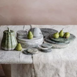 Graham & Green Round Green Marble Coaster