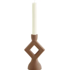 Graham & Green Rust Diamond Candle Holder