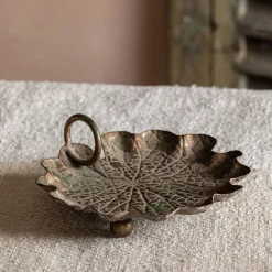 Graham & Green Rustic Leaf Candle Holder