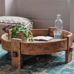 Graham & Green Ryka Brown Grinder Side Table
