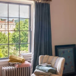 Graham & Green Sage Green Velvet Single Curtains