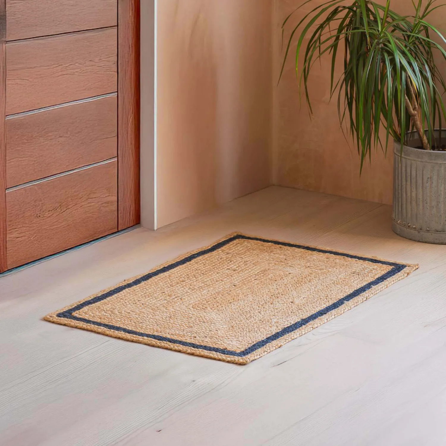Graham & Green Sambourne Large Carbon Grey and Natural Jute Doormat