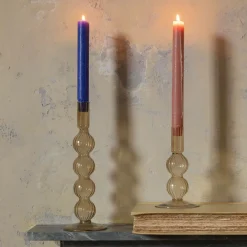 Graham & Green Sand Brown Bubble Candle Holders