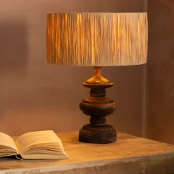 Graham & Green Sanders Walnut Table Lamp