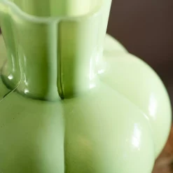 Graham & Green Scalloped Mint Green Vase