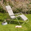 Graham & Green Seigle White Reclining Garden Chair