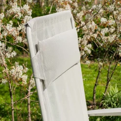 Graham & Green Seigle White Reclining Garden Chair