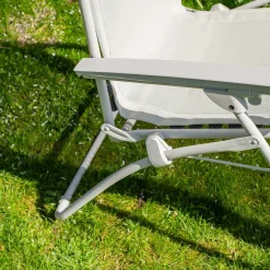 Graham & Green Seigle White Reclining Garden Chair