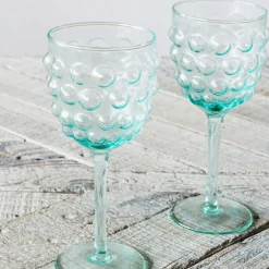 Graham & Green Set of Four Bubble Wine Glasses
