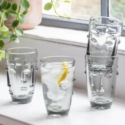 Graham & Green Set of Four Grey Face Tumblers
