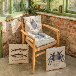 Graham & Green Set of Four La Mer Print Seat Pads