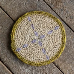 Graham & Green Set of Four Miro Moss and Lilac Coasters