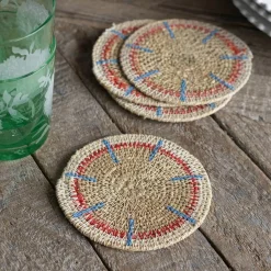 Graham & Green Set of Four Miro Orange and Blue Coasters