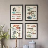 Graham & Green Set of Four Multicolour Fish Prints