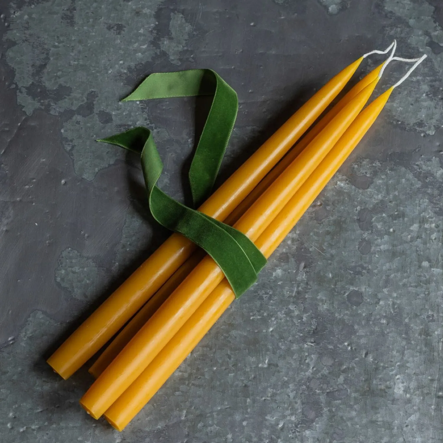 Graham & Green Set of Four Tapered Honey Candles