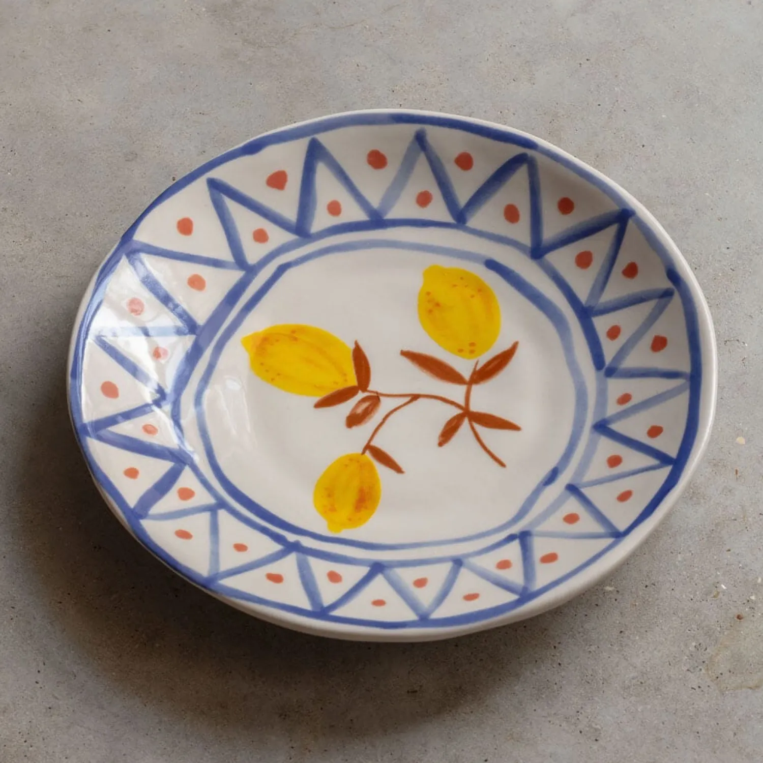Graham & Green Set of Four Yellow Lemon Plates