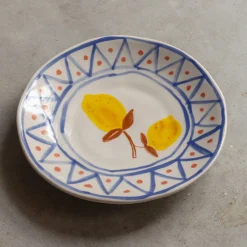 Graham & Green Set of Four Yellow Lemon Plates