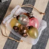 Graham & Green Set of Six Mini Multi-Colour Glass Hanging Decorations