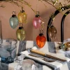 Graham & Green Set of Six Multi-Colour Glass Hanging Decorations