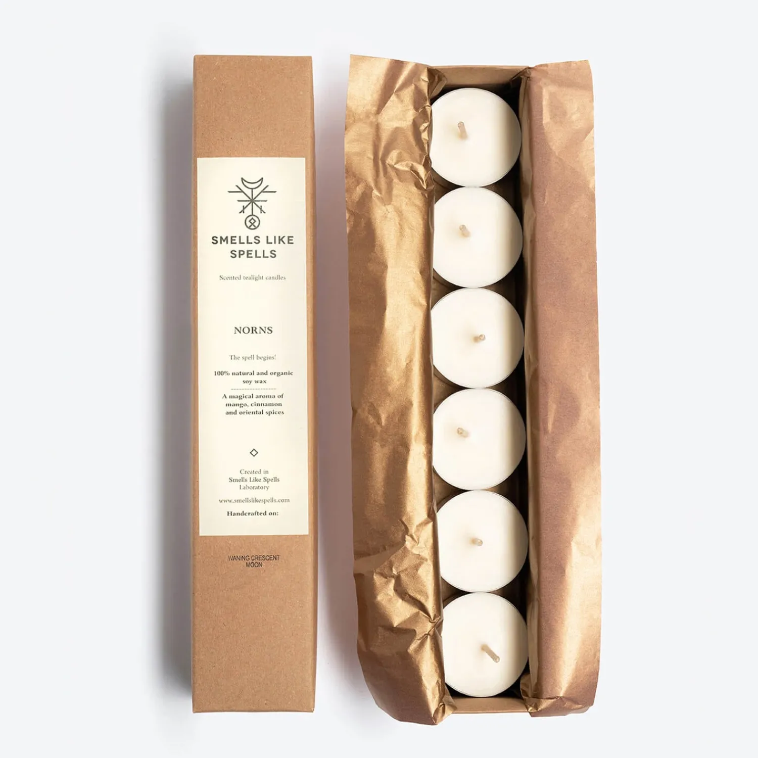Graham & Green Set of Six Norns Mango, Cinnamon and Oriental Spices Scented Tea Lights