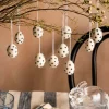 Graham & Green Set of Ten Spotty Egg Hanging Decorations