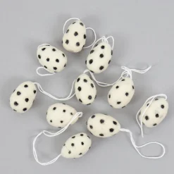 Graham & Green Set of Ten Spotty Egg Hanging Decorations
