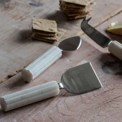 Graham & Green Set of Three Marble Cheese Knives