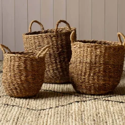 Graham & Green Set of Three Seagrass Baskets