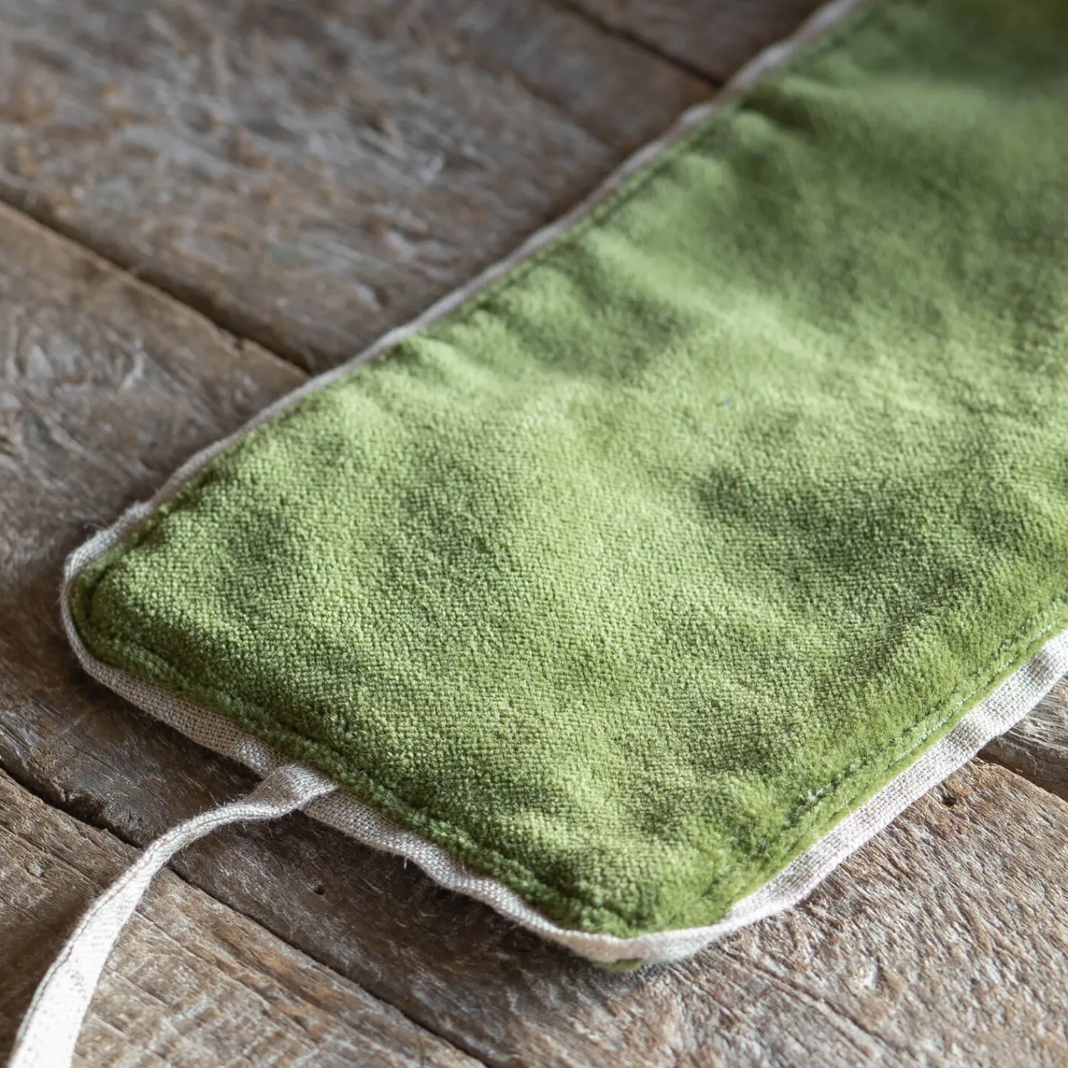 Graham & Green Set of Two Avocado Velvet Curtain Tie Backs
